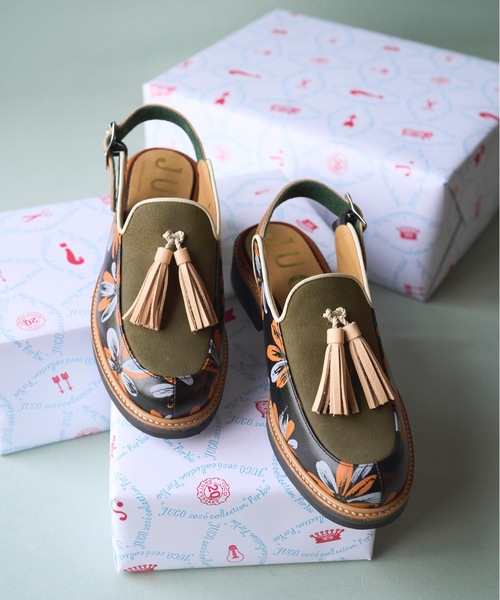 JUCO.（ジュコ）の「オレンジブーケスリッポン（スリッポン・レディース・ブラック・22.5cm/23.5cm/24.5cm/25.5cm）」の4枚目の写真