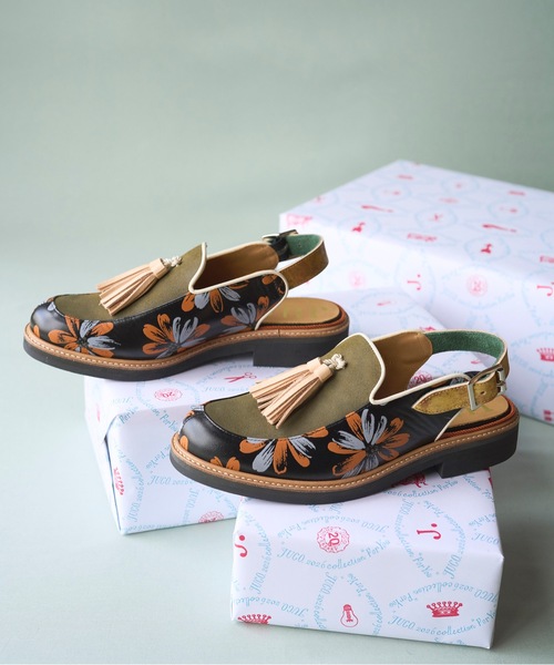 JUCO.（ジュコ）の「オレンジブーケスリッポン（スリッポン・レディース・ブラック・22.5cm/23.5cm/24.5cm/25.5cm）」の5枚目の写真