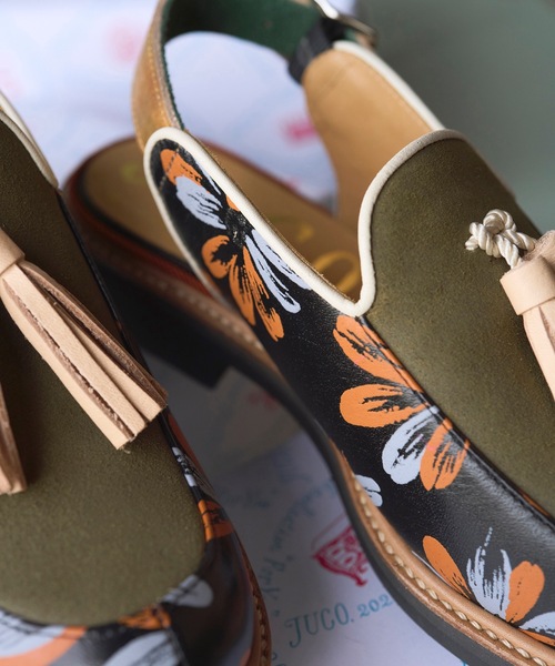 JUCO.（ジュコ）の「オレンジブーケスリッポン（スリッポン・レディース・ブラック・22.5cm/23.5cm/24.5cm/25.5cm）」の6枚目の写真