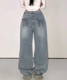 MUCENT | 【日本未発売/WEB限定】MUCENT(ムセント)/バック レタリング ワイド デニムパンツ/NOVA BACK LETTERING WIDE DENIM PANTS(デニムパンツ)
