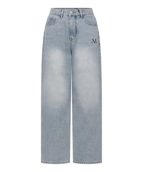 MUCENT（ムセント）の「【日本未発売/WEB限定】MUCENT(ムセント)/バック レタリング ワイド デニムパンツ/NOVA BACK LETTERING WIDE DENIM PANTS（デニムパンツ・レディース・ライトブルー・M/S）」の12枚目の写真