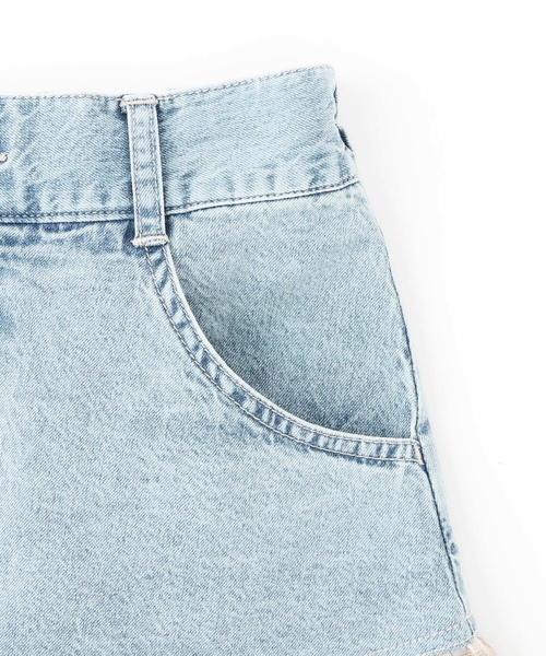 LOVETOXIC（ラブトキシック）の「【LTXC】異素材ドッキングヘムミニスカート（スカート・キッズ・ブルー・S:140cm/130cm）」の17枚目の写真