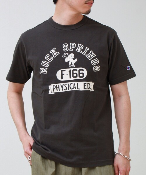 Champion(チャンピオン)の「【Champion/チャンピオン】ROCKSPRINGS PRINT S/S(Tシャツ/カットソー・メンズ・ホワイト/チャコールグレー/アイボリー・M/L)」の3枚目の写真