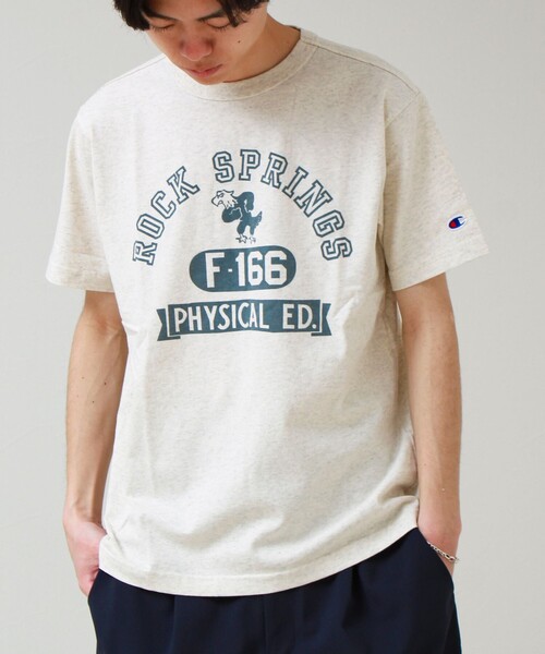 Champion(チャンピオン)の「【Champion/チャンピオン】ROCKSPRINGS PRINT S/S(Tシャツ/カットソー・メンズ・ホワイト/チャコールグレー/アイボリー・M/L)」の5枚目の写真