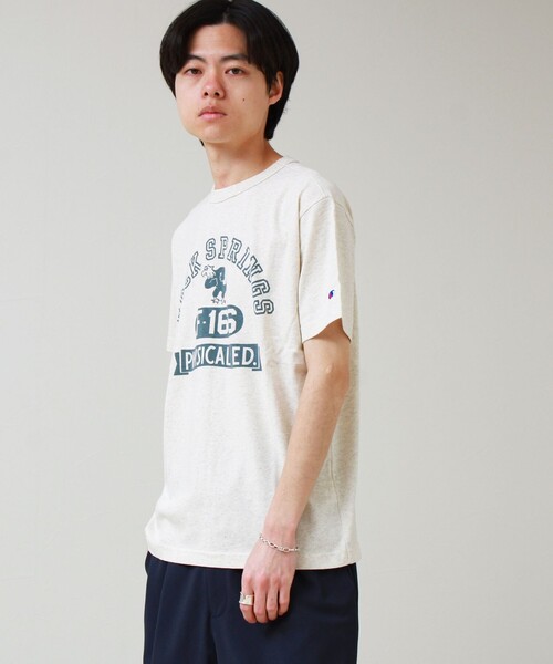 Champion(チャンピオン)の「【Champion/チャンピオン】ROCKSPRINGS PRINT S/S(Tシャツ/カットソー・メンズ・ホワイト/チャコールグレー/アイボリー・M/L)」の6枚目の写真