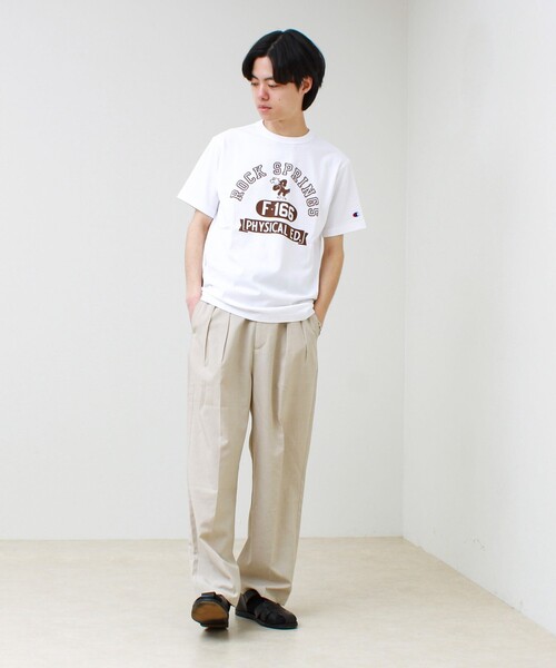 Champion(チャンピオン)の「【Champion/チャンピオン】ROCKSPRINGS PRINT S/S(Tシャツ/カットソー・メンズ・ホワイト/チャコールグレー/アイボリー・M/L)」の12枚目の写真