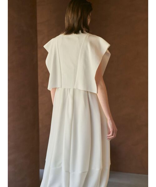 ELENDEEK（エレンディーク）の「ニットレイヤードワンピース（ワンピース・レディース・ブラック/オフホワイト・02/01）」の6枚目の写真