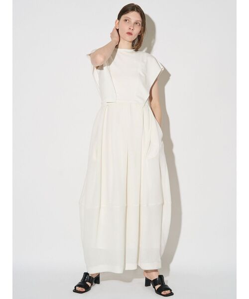 ELENDEEK（エレンディーク）の「ニットレイヤードワンピース（ワンピース・レディース・ブラック/オフホワイト・02/01）」の7枚目の写真