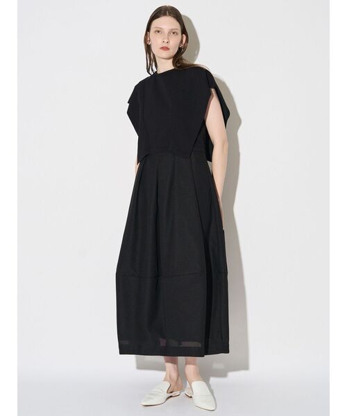 ELENDEEK（エレンディーク）の「ニットレイヤードワンピース（ワンピース・レディース・ブラック/オフホワイト・02/01）」の11枚目の写真