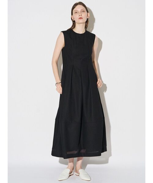 ELENDEEK（エレンディーク）の「ニットレイヤードワンピース（ワンピース・レディース・ブラック/オフホワイト・02/01）」の14枚目の写真