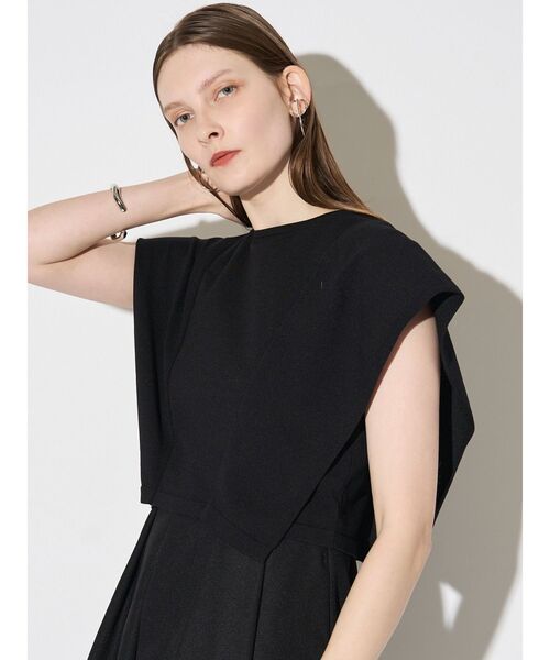 ELENDEEK（エレンディーク）の「ニットレイヤードワンピース（ワンピース・レディース・ブラック/オフホワイト・02/01）」の16枚目の写真