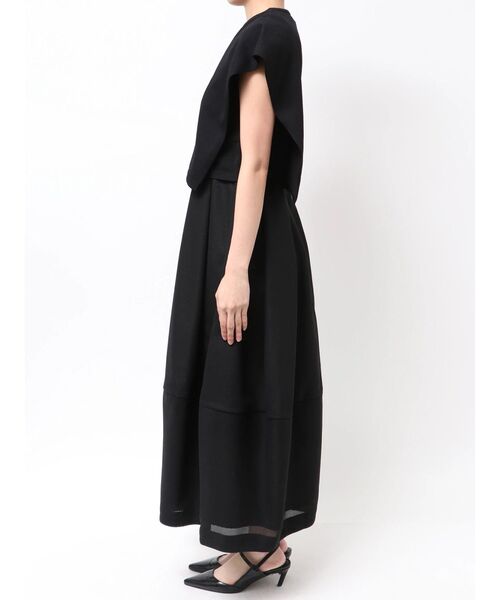 ELENDEEK（エレンディーク）の「ニットレイヤードワンピース（ワンピース・レディース・ブラック/オフホワイト・02/01）」の18枚目の写真