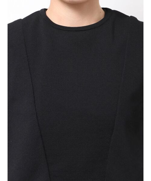 ELENDEEK（エレンディーク）の「ニットレイヤードワンピース（ワンピース・レディース・ブラック/オフホワイト・02/01）」の20枚目の写真