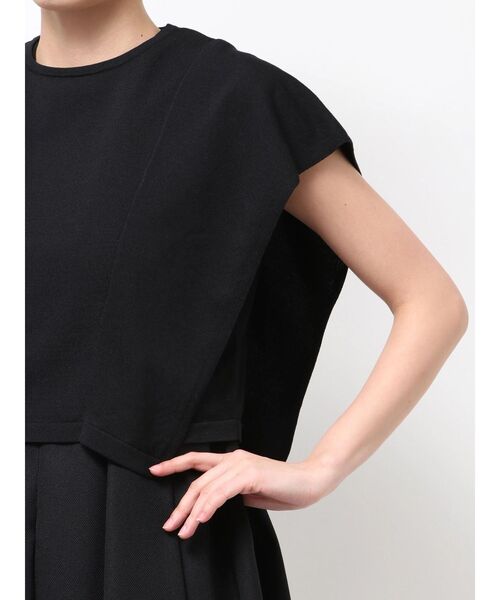 ELENDEEK（エレンディーク）の「ニットレイヤードワンピース（ワンピース・レディース・ブラック/オフホワイト・02/01）」の21枚目の写真