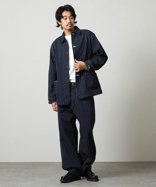 Lee（リー）の「VINTAGE LOCO JACKET/ビンテージロコジャケット DUNGAREES（カバーオール・メンズ・ライトインディゴブルー/ストライプ・X-LARGE/MEDIUM/SMALL/LARGE）」の3枚目の写真