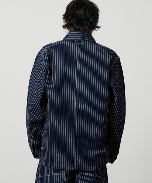 Lee（リー）の「VINTAGE LOCO JACKET/ビンテージロコジャケット DUNGAREES（カバーオール・メンズ・ライトインディゴブルー/ストライプ・X-LARGE/MEDIUM/SMALL/LARGE）」の7枚目の写真