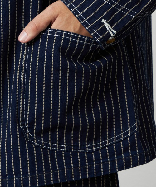Lee（リー）の「VINTAGE LOCO JACKET/ビンテージロコジャケット DUNGAREES（カバーオール・メンズ・ライトインディゴブルー/ストライプ・X-LARGE/MEDIUM/SMALL/LARGE）」の10枚目の写真
