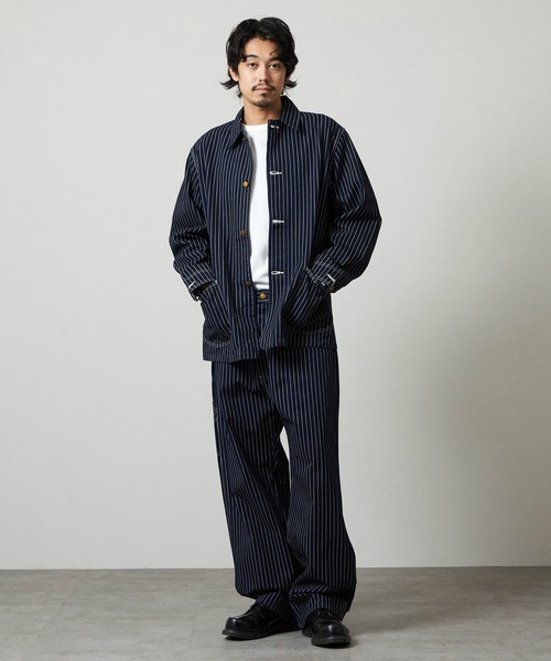 Lee（リー）の「VINTAGE LOCO JACKET/ビンテージロコジャケット DUNGAREES（カバーオール・メンズ・ライトインディゴブルー/ストライプ・X-LARGE/MEDIUM/SMALL/LARGE）」の14枚目の写真
