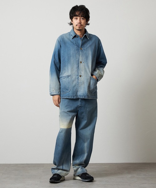 Lee（リー）の「VINTAGE LOCO JACKET/ビンテージロコジャケット DUNGAREES（カバーオール・メンズ・ライトインディゴブルー/ストライプ・X-LARGE/MEDIUM/SMALL/LARGE）」の15枚目の写真
