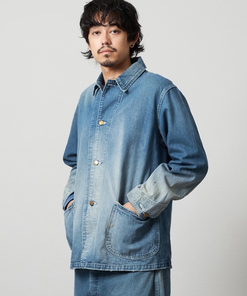 Lee（リー）の「VINTAGE LOCO JACKET/ビンテージロコジャケット DUNGAREES（カバーオール・メンズ・ライトインディゴブルー/ストライプ・X-LARGE/MEDIUM/SMALL/LARGE）」の16枚目の写真