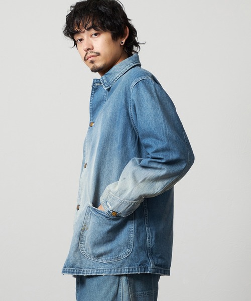 Lee（リー）の「VINTAGE LOCO JACKET/ビンテージロコジャケット DUNGAREES（カバーオール・メンズ・ライトインディゴブルー/ストライプ・X-LARGE/MEDIUM/SMALL/LARGE）」の17枚目の写真