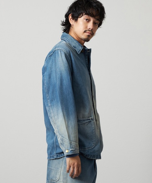 Lee（リー）の「VINTAGE LOCO JACKET/ビンテージロコジャケット DUNGAREES（カバーオール・メンズ・ライトインディゴブルー/ストライプ・X-LARGE/MEDIUM/SMALL/LARGE）」の19枚目の写真