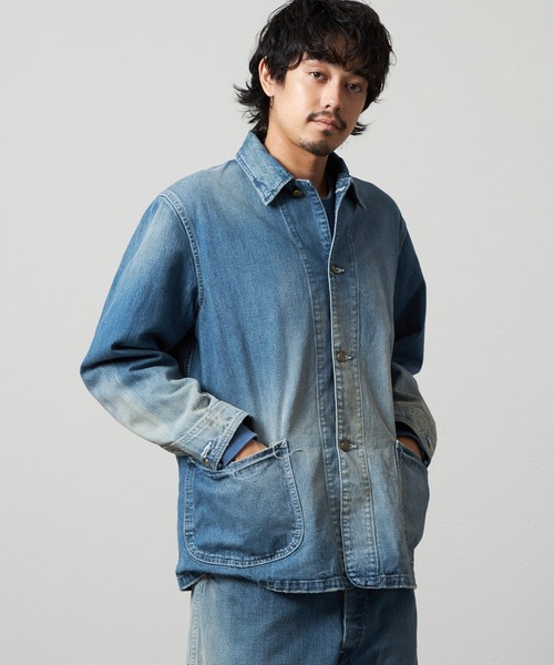 Lee（リー）の「VINTAGE LOCO JACKET/ビンテージロコジャケット DUNGAREES（カバーオール・メンズ・ライトインディゴブルー/ストライプ・X-LARGE/MEDIUM/SMALL/LARGE）」の20枚目の写真