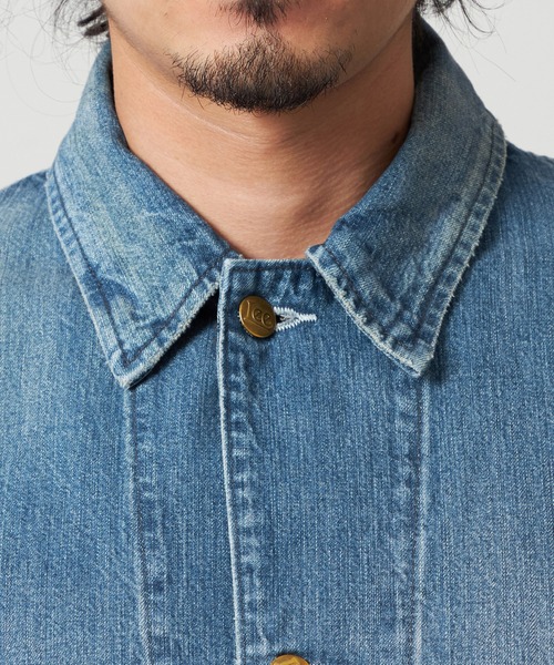 Lee（リー）の「VINTAGE LOCO JACKET/ビンテージロコジャケット DUNGAREES（カバーオール・メンズ・ライトインディゴブルー/ストライプ・X-LARGE/MEDIUM/SMALL/LARGE）」の22枚目の写真