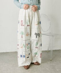 ear PAPILLONNER | パッチワーク刺しゅうパンツ【SUM1 STYLE】(その他パンツ)