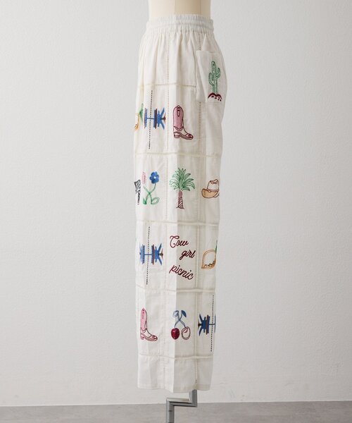 ear PAPILLONNER（イアパピヨネ）の「パッチワーク刺しゅうパンツ【SUM1 STYLE】（その他パンツ・レディース・ブラック/ホワイト・FREE）」の17枚目の写真