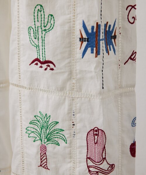 ear PAPILLONNER（イアパピヨネ）の「パッチワーク刺しゅうパンツ【SUM1 STYLE】（その他パンツ・レディース・ブラック/ホワイト・FREE）」の22枚目の写真