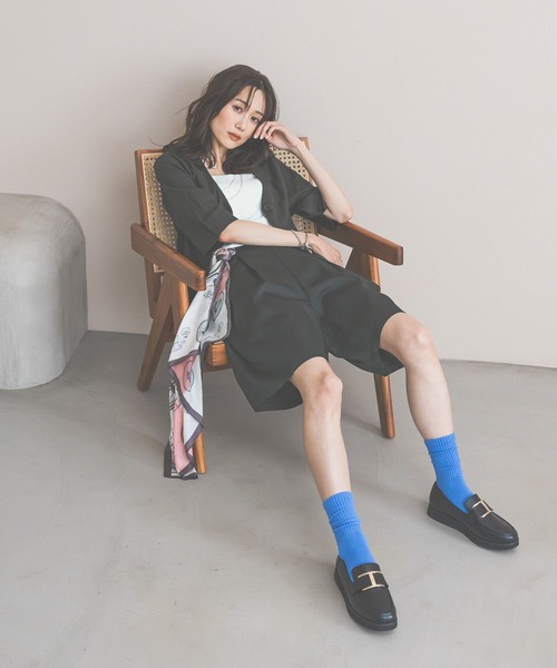 GLOBAL WORK（グローバルワーク）の「ハーフチノパンツ/WEB限定/661493（チノパンツ・レディース・ブラック/ライトベージュ・LARGE/MEDIUM）」の3枚目の写真