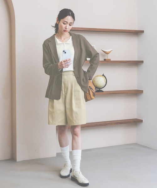 GLOBAL WORK（グローバルワーク）の「ハーフチノパンツ/WEB限定/661493（チノパンツ・レディース・ブラック/ライトベージュ・LARGE/MEDIUM）」の8枚目の写真