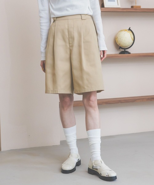 GLOBAL WORK（グローバルワーク）の「ハーフチノパンツ/WEB限定/661493（チノパンツ・レディース・ブラック/ライトベージュ・LARGE/MEDIUM）」の11枚目の写真