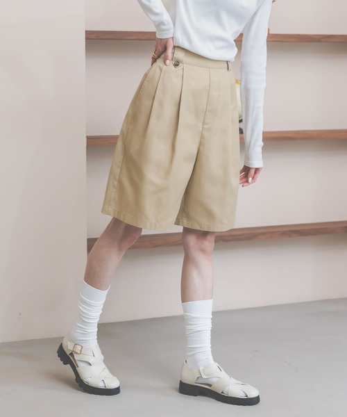 GLOBAL WORK（グローバルワーク）の「ハーフチノパンツ/WEB限定/661493（チノパンツ・レディース・ブラック/ライトベージュ・LARGE/MEDIUM）」の13枚目の写真