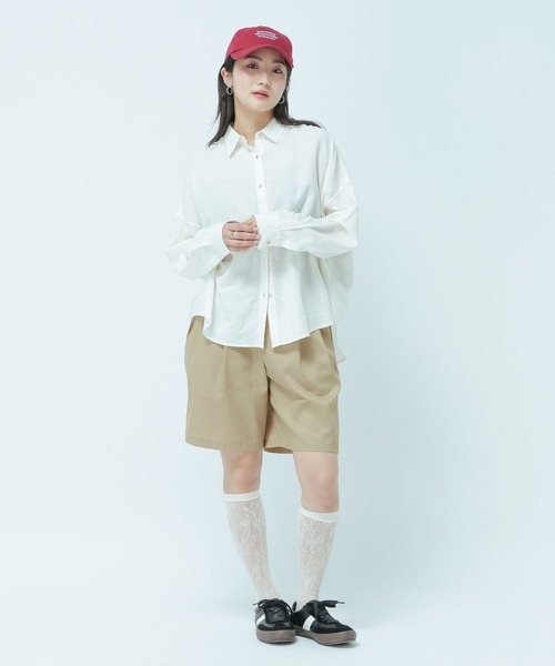 GLOBAL WORK（グローバルワーク）の「ハーフチノパンツ/WEB限定/661493（チノパンツ・レディース・ブラック/ライトベージュ・LARGE/MEDIUM）」の21枚目の写真