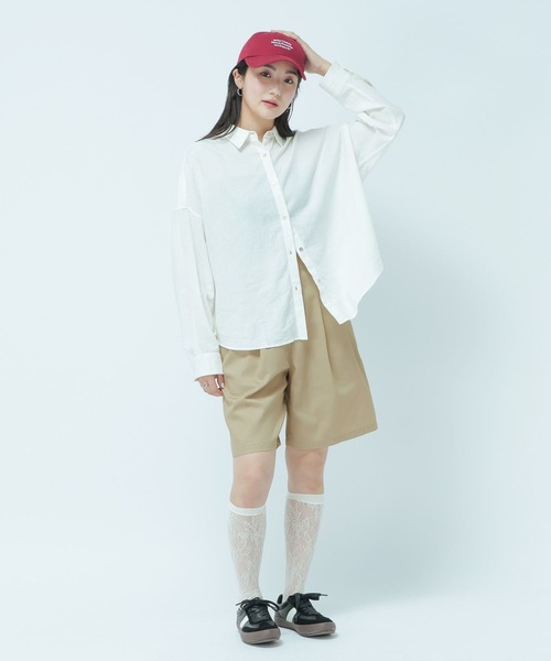 GLOBAL WORK（グローバルワーク）の「ハーフチノパンツ/WEB限定/661493（チノパンツ・レディース・ブラック/ライトベージュ・LARGE/MEDIUM）」の22枚目の写真