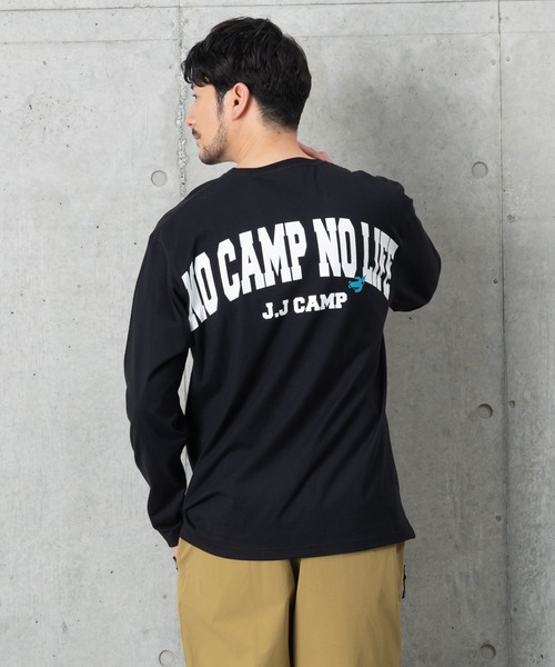 J.J camp(ジェイジェイキャンプ)の「兄弟・姉妹・親子で着られるロンT 長袖Tシャツ Long Tshirt(Tシャツ/カットソー・メンズ・ホワイト/ベージュ/イエロー/ブラック/ブルー・L/XS/S/M/XL)」の2枚目の写真