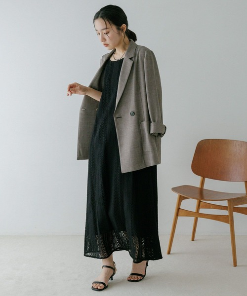 Andemiu（アンデミュウ）の「レースノースリーブワンピース656244（ワンピース・レディース・オフホワイト/ブラック・FREE）」の13枚目の写真