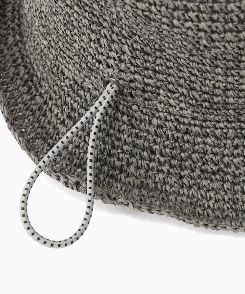 B.C STOCK(ベーセーストック)の「sublimeroe / サブライムロー PAPER CROCHE BUCKET HAT(ハット・メンズ・ベージュ/ブラウン/グレー・FREE)」の6枚目の写真