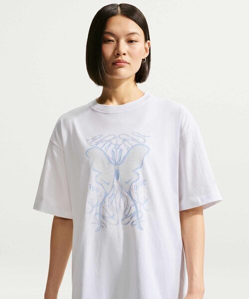 NIKE(ナイキ)の「ナイキ スポーツウェア ウィメンズ オーバーサイズド Tシャツ / Nike Sportswear Women's Oversized T-Shirt IR6969-100 White(Tシャツ/カットソー・レディース・ホワイト・L/XS/XL/S/M)」の11枚目の写真