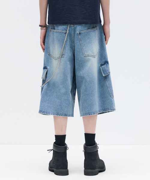 MAISON MINED(メゾンミネド)の「VESTIGE CARGO BERMUDA PANTS MID BLUE(その他パンツ・メンズ・その他・SMALL/MEDIUM/LARGE)」の5枚目の写真
