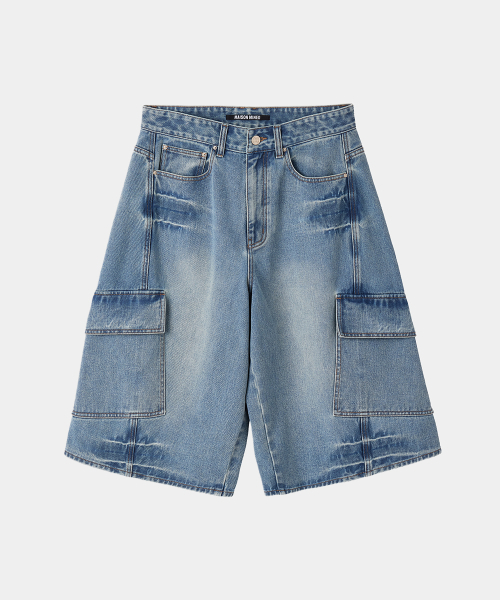 MAISON MINED(メゾンミネド)の「VESTIGE CARGO BERMUDA PANTS MID BLUE(その他パンツ・メンズ・その他・SMALL/MEDIUM/LARGE)」の6枚目の写真