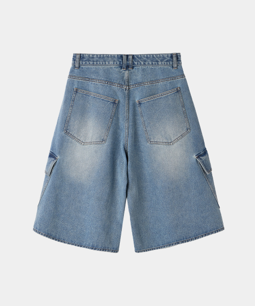 MAISON MINED(メゾンミネド)の「VESTIGE CARGO BERMUDA PANTS MID BLUE(その他パンツ・メンズ・その他・SMALL/MEDIUM/LARGE)」の7枚目の写真