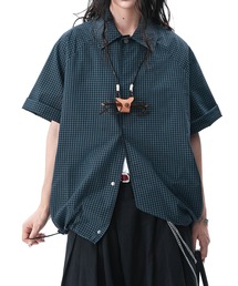 LUKE ドローコード 2WAY オーバーサイズ チェック シャツブルゾン