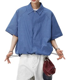 LUKE ドローコード 2WAY オーバーサイズ チェック シャツブルゾン