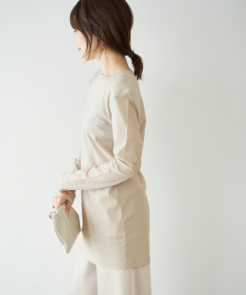 plage（プラージュ）の「《追加》SQUARE SHOULDER Tシャツ 2（Tシャツ/カットソー・レディース・ベージュ/ブラック・FREE）」の19枚目の写真