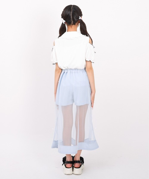 PINKHUNT(ピンクハント)の「PINKHUNT チュールスカート付きショートパンツ 1674K(その他パンツ・キッズ・スカイブルー系1/ブラック・160cm/150cm/130cm/140cm/120cm)」の6枚目の写真