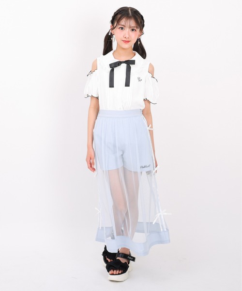 PINKHUNT(ピンクハント)の「PINKHUNT チュールスカート付きショートパンツ 1674K(その他パンツ・キッズ・スカイブルー系1/ブラック・160cm/150cm/130cm/140cm/120cm)」の7枚目の写真