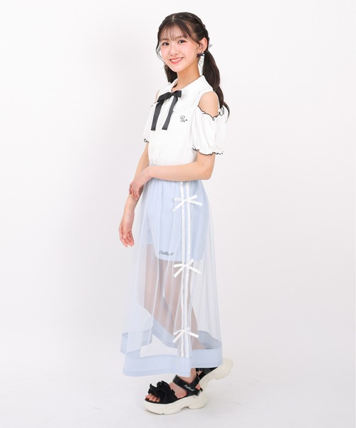 PINKHUNT(ピンクハント)の「PINKHUNT チュールスカート付きショートパンツ 1674K(その他パンツ・キッズ・スカイブルー系1/ブラック・160cm/150cm/130cm/140cm/120cm)」の8枚目の写真